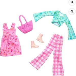 Barbie Doll Clothing Accessory Pack w/Cottage Core Theme (2 Outfits)